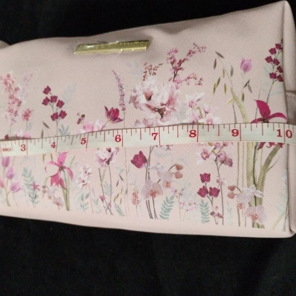 Vince Camuto Pink Floral Women's Cosmetic Pouch Bag NWT - Picture 6 of 9